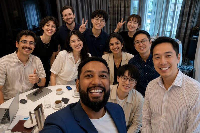 Maritime sustainability team after the AI workshop, Singapore